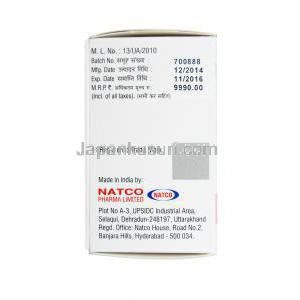 エルロナット,　タルセバジェネリック,　エルロチニブ 100mg　製造元： Natco Pharma